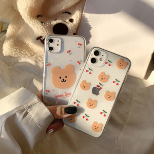 Retro cherry bear case